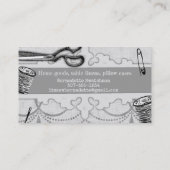 Shabby-kroonkandelaars naaiwerk visitekaartje (Achterkant)