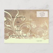 Shabby Lace Bewaar de datum Aankondigingskaart (Achterkant)