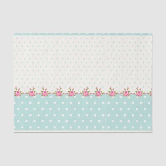 shabby, land, koraal, groen, schattig, roze, gieri tissuepapier (Voorkant)
