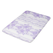 Shabby, lavender, toile, patroon, floral, Victoria Badmat (Gekanteld)