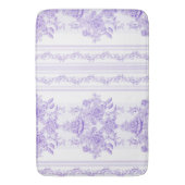 Shabby, lavender, toile, patroon, floral, Victoria Badmat (Voorkant Verticaal)