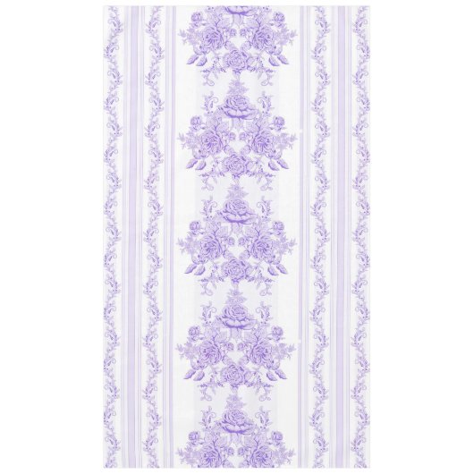 Shabby, lavender, toile, patroon, floral, Victoria Tafelkleed (Voorkant)