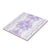 Shabby, lavender, toile, patroon, floral, Victoria Tegeltje (Zijkant)