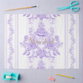 Shabby, lavender, toile, patroon, floral, Victoria Tissuepapier (Craft)