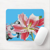 Shabby Lily Lillies Art Computer Mouse Mat Pad Muismat (Met muis)