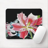 Shabby Lily Lillies Art Computer Mouse Mat Pad Muismat (Met muis)