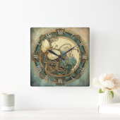 Shabby Nouveau! Vierkante Klok (Huis)