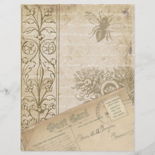 Shabby Old Paper Scrapbook Ephemera