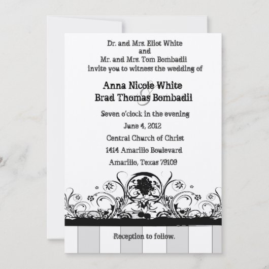 Shabby Old West Wedding Invitation Kaart (Voorkant)