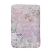 Shabby Paarse Bloem Badmat (Voorkant Verticaal)