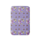 Shabby Paarse Pansy Violet florale bloemen Bath Ma Badmat (Voorkant Verticaal)