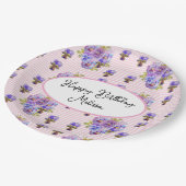 Shabby Pansy Pastel Pink Pansies Verjaardagsfeestj Papieren Bordje (Gekanteld)