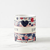 Shabby Patriottische Onafhankelijkheidsdag Bloemen Koffiemok (Center)