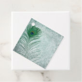 Shabby Peacock Feather Scrapbook Embellishment Bedankjes Labels (In situ)