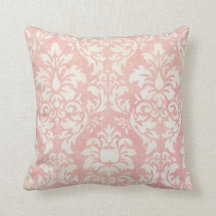 Shabby Pink Damask Omkeerbaar Sierkussen