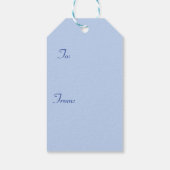 Shabby Pink Floral Roos Blue Cadeaulabel (Achterkant)