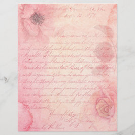 Shabby Pink Floral Scrapbook Ephemera