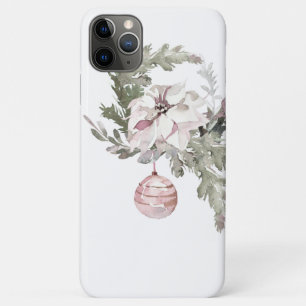 Shabby Pink Kerstmis Floral iPhone XS Max Hoesje