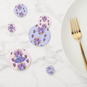 Shabby Pink Pansy Floral Party Paarse Streep Confe Confetti (Groep)