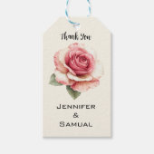 Shabby Pink Rose Cadeaulabel (Voorkant)