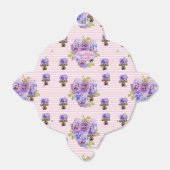 Shabby Pink Rose Floral Tea Party Paars Bedankdoosjes (Uitgevouwen)