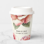 Shabby Pink Rose Papieren Bekers (Voorkant)