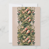 Shabby Pink Rose Vines Bloemen Bruids Thee Douche Kaart (Achterkant)