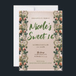 Shabby Pink Rose Vines Bloemen Zoet 16 Verjaardag Kaart<br><div class="desc">Vul je gegevens in.</div>