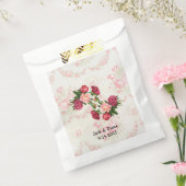 Shabby Pink Roses Custom Favor Bags Bedankzakje (Gezegeld)
