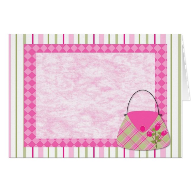 Shabby Pink Roses Purse Border (Voorkant Horizontaal)