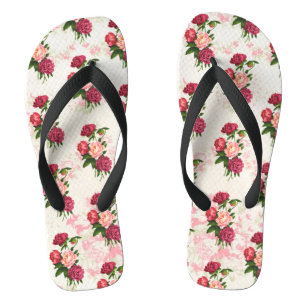 Shabby Pink Roses Teenslippers