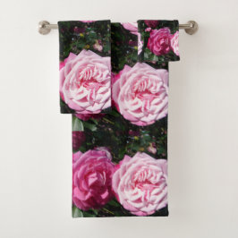 Shabby Pink  Rozen Florentijnse bloemen Handdoekse Bad Handdoek