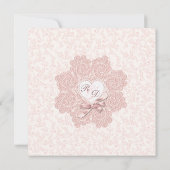 Shabby Pink Victoriaans Style Weddenschap Kaart (Achterkant)