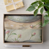  shabby rode rozen boeket in metalen blik tissuepapier (Geschenk)