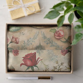 shabby rode rozen boeket in retro vaas tissuepapier (Geschenk)