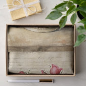 shabby rode rozen boeket in retro vaas tissuepapier (Geschenk)