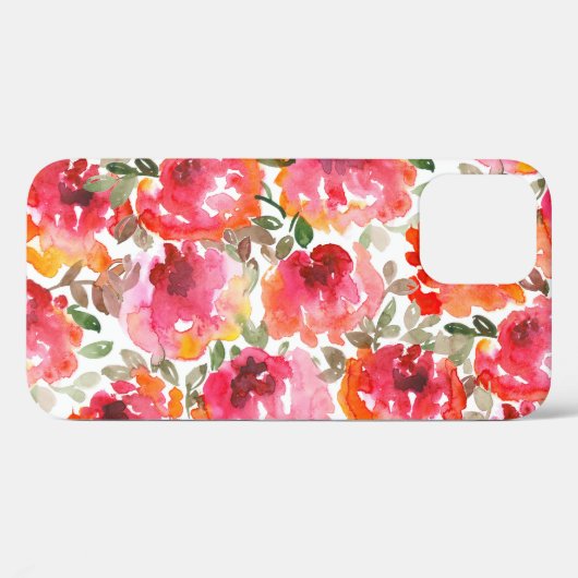 Shabby rode rozen, naadloos patroon. Case-Mate iPhone case (Achterkant (horizontaal))