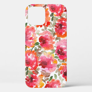 Shabby rode rozen, naadloos patroon. Case-Mate iPhone case