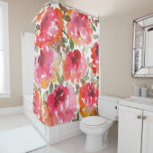 Shabby rode rozen, naadloos patroon. douchegordijn (In situ)