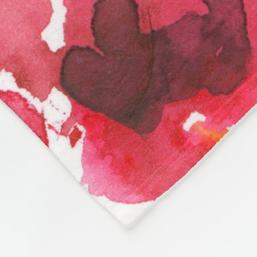 Shabby rode rozen, naadloos patroon. fleece deken (Hoek)