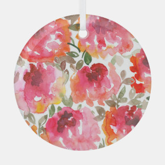 Shabby rode rozen, naadloos patroon. glas ornament