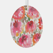 Shabby rode rozen, naadloos patroon. glas ornament (Voorkant Rechts)