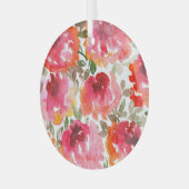 Shabby rode rozen, naadloos patroon. glas ornament (Voorkant links)