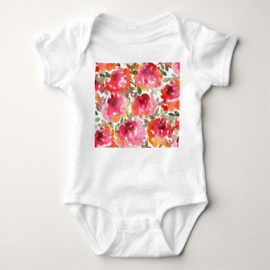 Shabby rode rozen, naadloos patroon. romper (Voorkant)