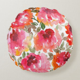 Shabby rode rozen, naadloos patroon. rond kussen