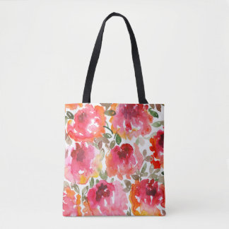 Shabby rode rozen, naadloos patroon. tote bag