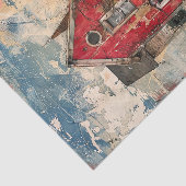 SHABBY ROOD RUSTIEK HUIS GEMENGDE MEDIA DECOUPAGE TISSUEPAPIER (Detail)