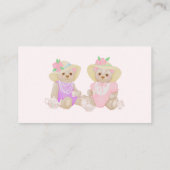 Shabby Roos Baby shower Diaper Raffle Informatiekaartje (Achterkant)