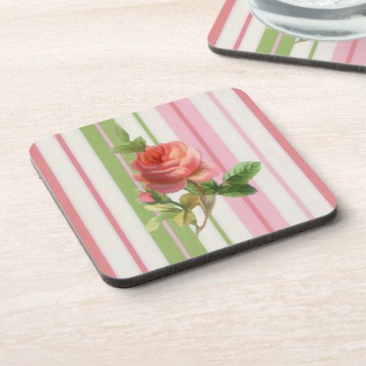 Shabby Roos Cork Onderzetter (Linkerzijde)