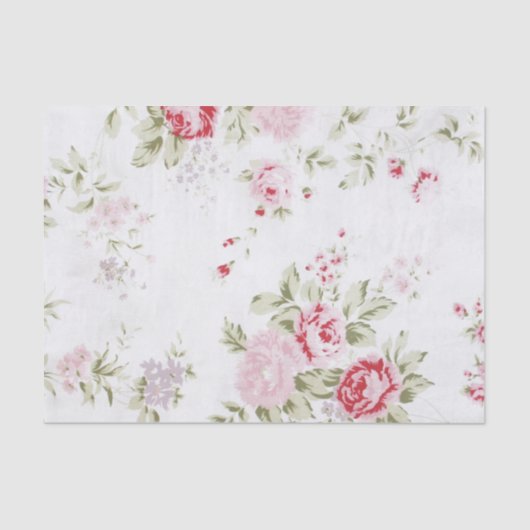 Shabby Roos Floral Tissuepapier (Voorkant)